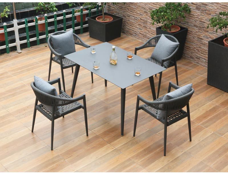 Sy4010 Rope Weaving Dining Set Outdoor Dining Sets