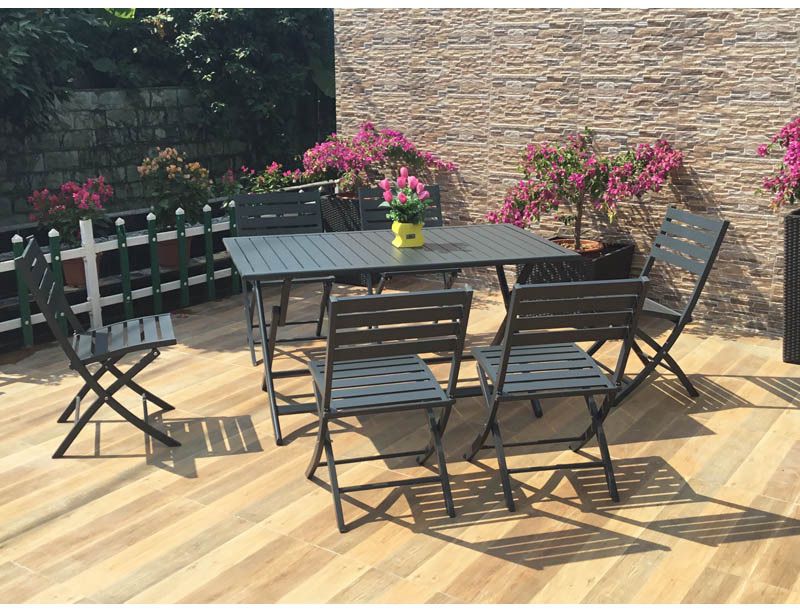 Sy4012 6 Seater Foldable Dining Set Outdoor Dining Sets