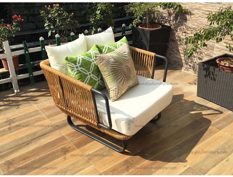 Sy1009 Pvc Cord Weaving Corner Sofa Outdoor Lounges