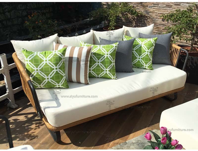 SY1009 PVC Cord weaving corner sofa Outdoor Lounges