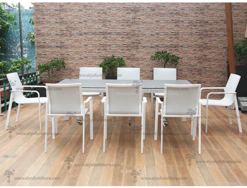SY4013 Cacos white Sling dining set 