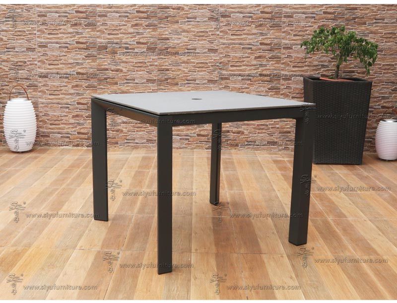 Black 4 seater sling dining set SY4003 siyu furniture outdoor furniture garden  patio furniture Hotel use (7)
