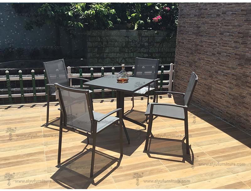 4 seater sling dining set SY4002 siyu furniture outdoor furniture patio dining table set (6)