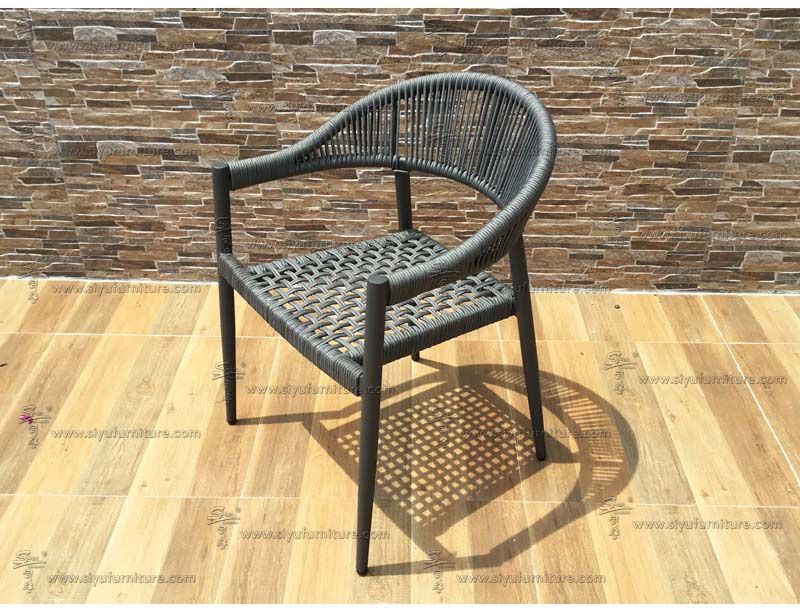 6 seater Rope weaving dining set SY4009 siyu furniture-david007s garden-outdoor furniture-dining table set-table and chair-restaurant furniture-hotel furniture (6)