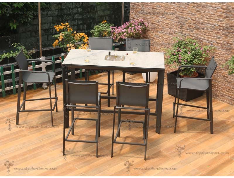 Cacos sling bar set SY7001 siyu furniture outdoor furniture modern patio sling table set-bar furniture (2)