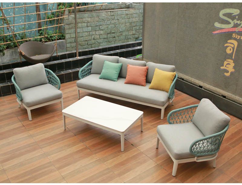 SY1037 Olefin rope weaving corner sofa set siyu furniture outdoor furniture garden sofa patio living www.siyufurniture.com patio living  (1)