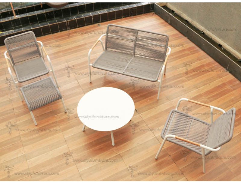 SY1040 Rope weaving sofa set siyu furniture-garden-outdoor furniture-dining table set-table and chair-restaurant furniture-hotel furniture hospital furniture