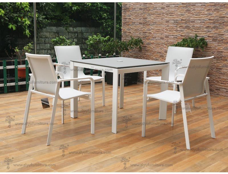  SY4004  white Sling dining table set