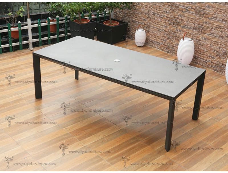 SY4014 Black 8 seater sling dining set