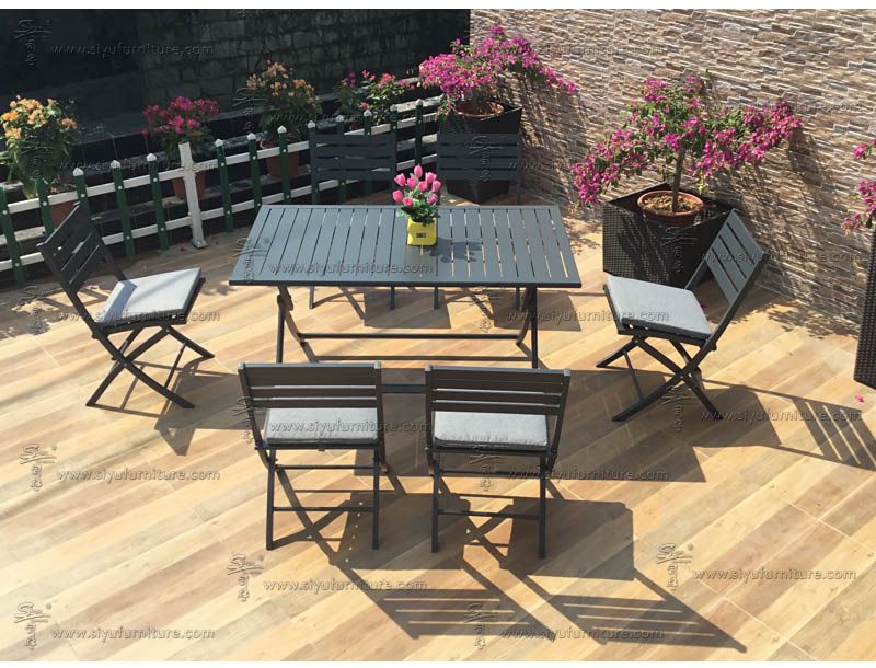 SY4012 6 seater foldable dining set