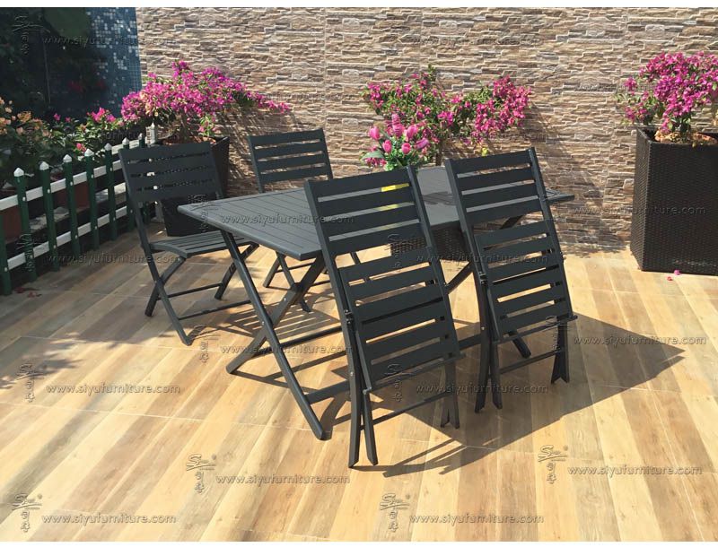 SY4012 6 seater foldable dining set