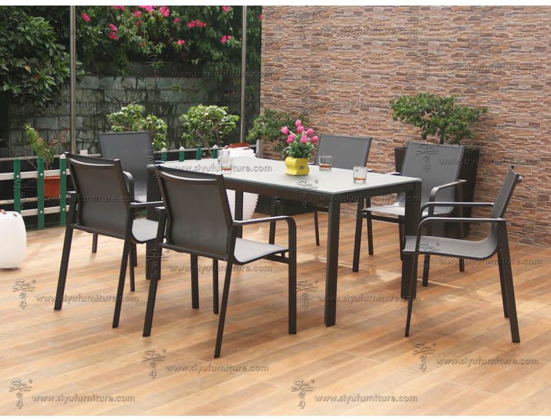 SY4016 Cacos 6 seater sling dining set