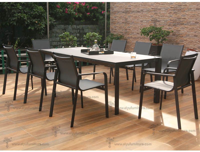 SY4017 Cacos 8 seater sling dining set