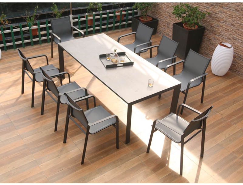 SY4017 Cacos 8 seater sling dining set