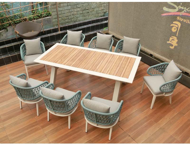 SY4022 olefin rope weaving dining set