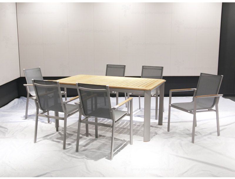  SY4029 6-seater sling dining set